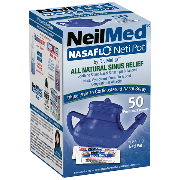 NasaFlo Neti Pot with 50 Packets - Sample
